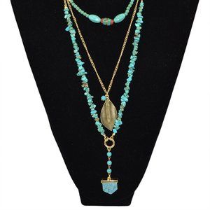 3 Layers Bohemian Turquoise Necklace